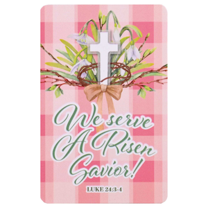Pocketcard Floral He Is Risen Indeed