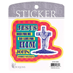 Sticker Cross Jesus Died For Me
