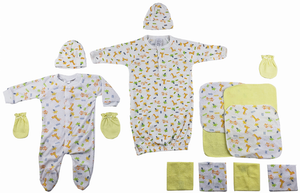 Bambini Sleep-n-Play, Gown, Caps, Mittens and Washcloths - 14 Piece Set