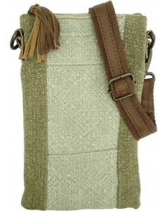 Two Tone Jute Crossbody