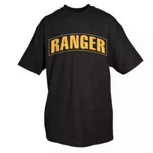 Ranger T-Shirt, Black/Yellow Imprint
