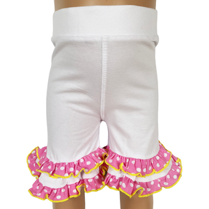 AnnLoren Girls' Mermaid Halter Dress & White Ruffle Shorts Boutique Set