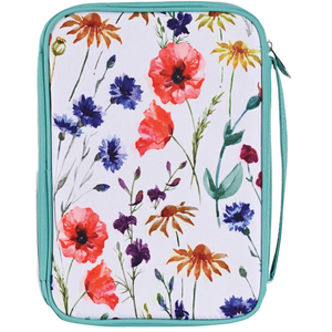 Bible Cover Floral I Am With You Lg