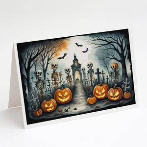 Skeleton Spooky Halloween Greeting Cards Pack of 8