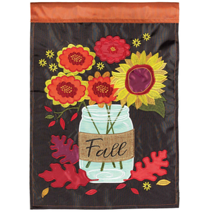 Fall Mason Jars Flag Poly 