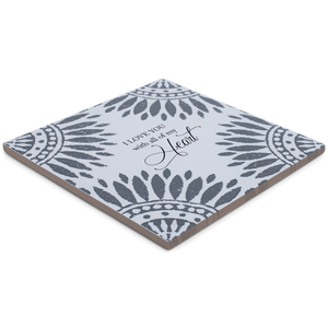 Tabletop Tile I Love You With All Cream