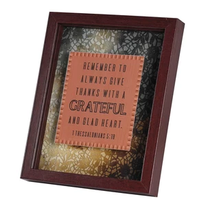 Framed Wall Art Always Give Thanks 8x10