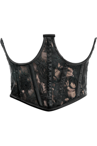 Lavish Lace Overlay Open Cup Waist Cincher