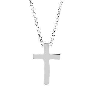 Necklace 2 Chron. 15:7 Thin Box Cross