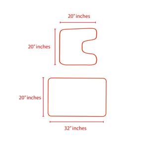 27"x47" - Black Soft Cozy Plush Chenille Bath Mat 