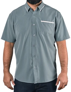 Short Sleeve "Edge" Button-Up