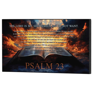 Wall Plaque Lord Is My Shepherd 14x8