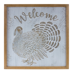 Metal Welcome Turkey Sign 
