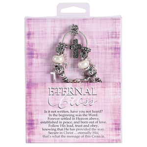 Bracelet Multi Cross/Pearls Snake Chain