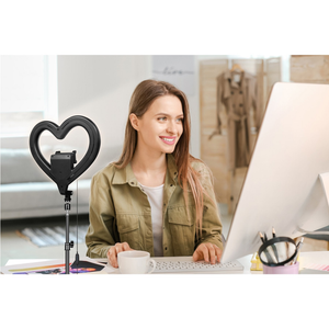 PRO Live Stream 10" Heart Shaped Selfie Ring Light (SC-2310SRH)