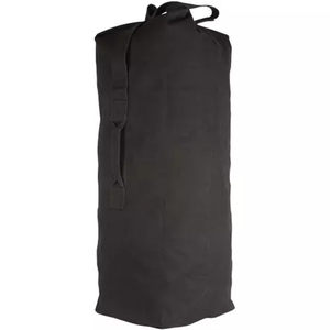GI Style Top Load Duffle Bag - Black