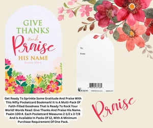 Pocketcard Give Thanks & Praise His Name