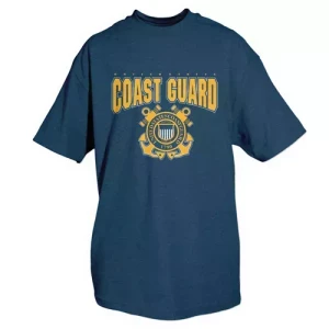Coast Guard T-Shirt With Logo- Navy