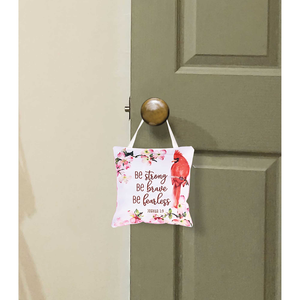Hanging Door Pillow Be Strong Josh. 1:9