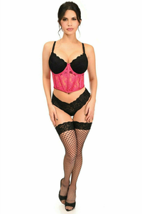 Lavish Sheer Lace Underwire Waist Cincher Corset