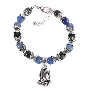 Bead Bracelet Serenity Prayer Blue
