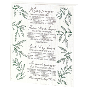 Plaque Marriage Takes Three Mdf  