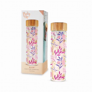 Blair Botanical Bliss Glass Travel Infuser Mug By Pinky Up