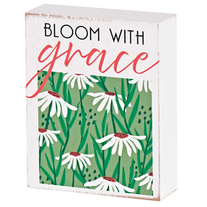 Tabletop Plaque Bloom In Grace 3X4