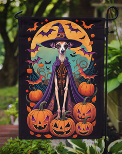 Italian Greyhound Witchy Halloween Garden Flag