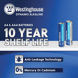 Westinghouse AAA 1.5V Alkaline Plastic Tub 48 Count (2 x 24Ct)