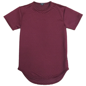 QUILTED TEE- BURGUNDY