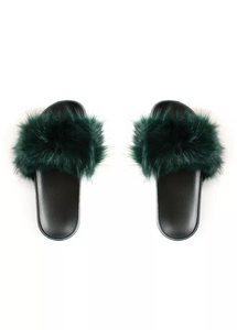 Faux Fur Slides