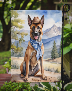 Belgian Malinois Cowboy Welcome Garden Flag