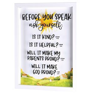 Framed Wall Art Before You Speak 11x14
