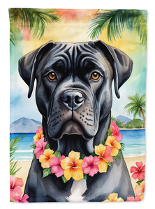 Cane Corso Luau Garden Flag