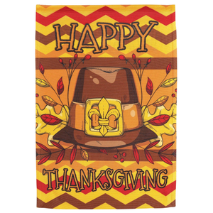 Happy Thanksgiving Fleur De Lis Flag 