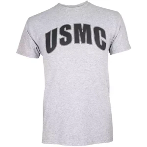USMC T-Shirt, Grey/Black Imprint