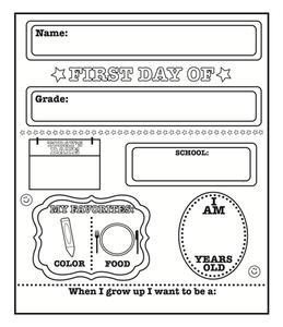 First Day of School Announcement