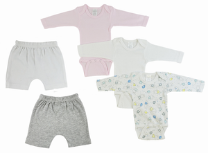 Bambini Infant Girls Long Sleeve Onezies and Shorts