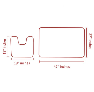 30"x20" - Hunter Green Soft Cozy Plush Chenille Bath Mat