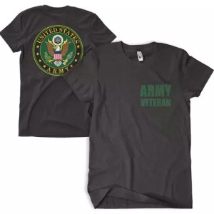 Army Veteran Men's T-Shirt Black 2-Sided
