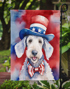 Bedlington Terrier Patriotic American Garden Flag