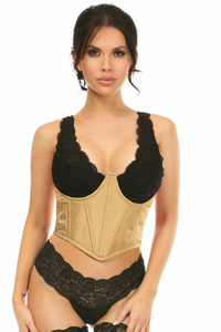 Lavish Brocade Open Cup Waist Cincher