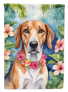 American Foxhound Luau Garden Flag