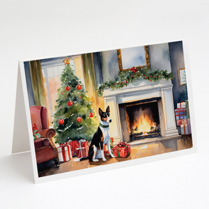 Basenji Cozy Christmas Greeting Cards Pack of 8