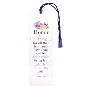 Tassel Bookmark Honor Her Purple Floral