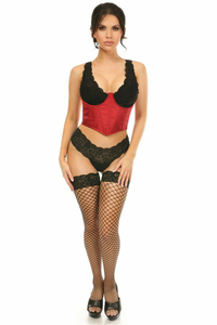 Lavish Brocade Open Cup Waist Cincher