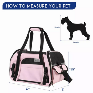 JESPET Soft-Sided Kennel Pet Carrier for Small Dogs, Cats, Puppy, Airline Approved Cat Carriers Dog Carrier Collapsible, Travel Handbag & Car Seat