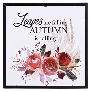 Framed Wall Art Leaves Falling Autumn