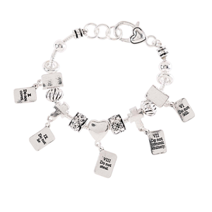 Bracelet 10 Commandments Silver Plated